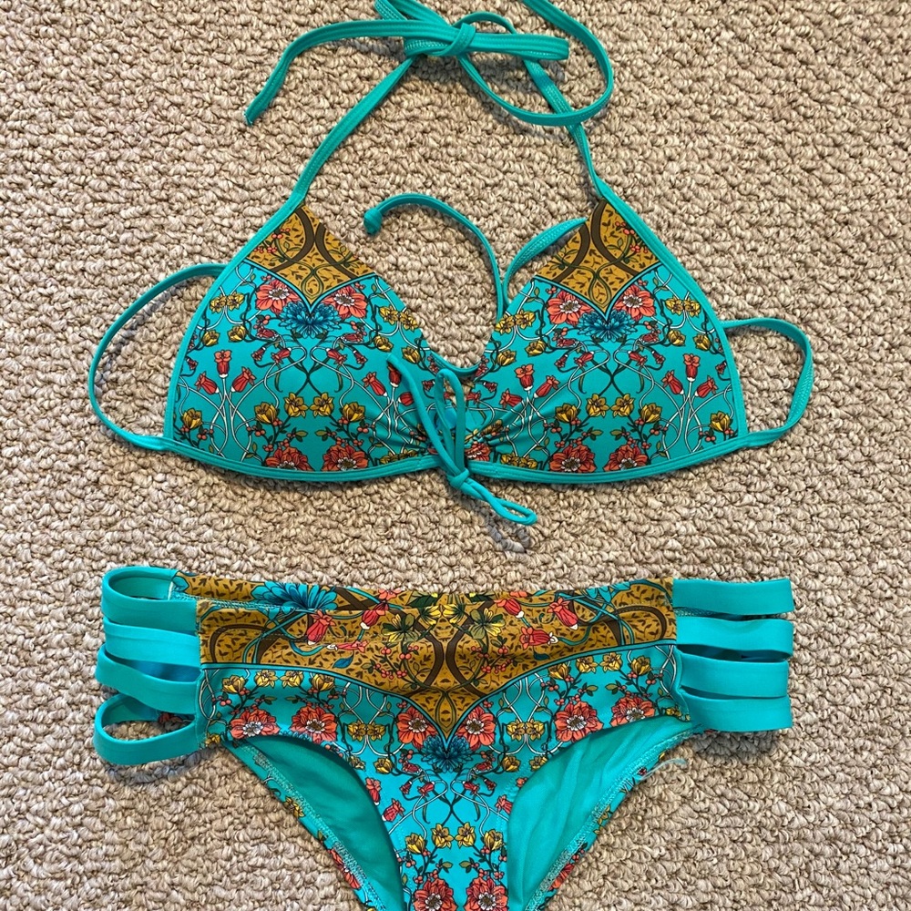 Neoprene patterend Highwaisted bikini